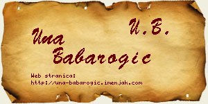 Una Babarogić vizit kartica